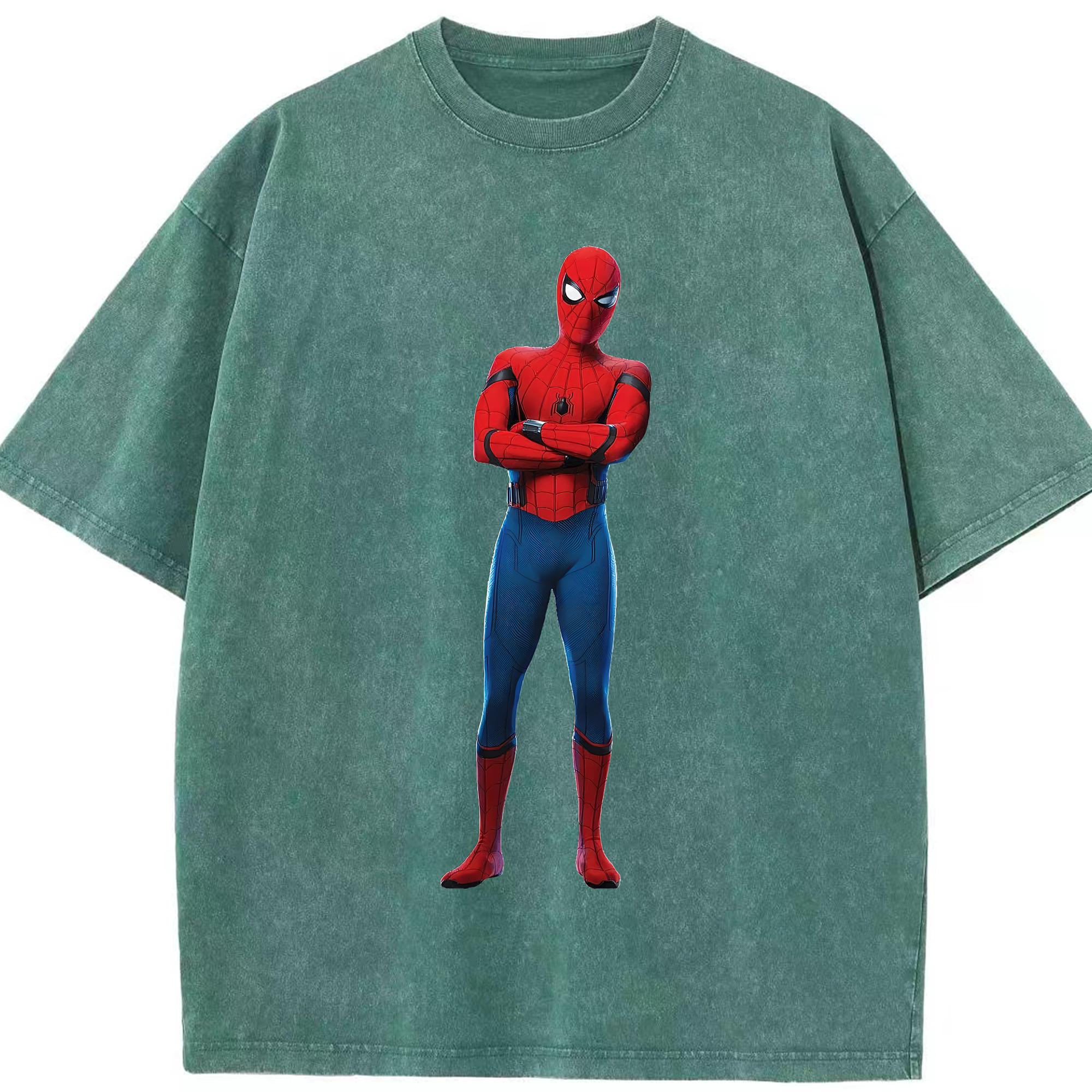 （画像用） Spider Man スパイダーマン 綿100% ヴィンテージ風 半袖Tシャツ（フロントプリント）